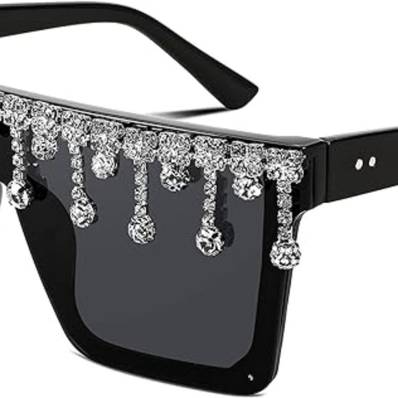 Crystal tassels sparkling sunglasses main image 7